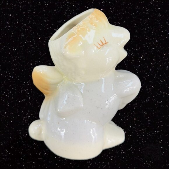 Antique Art Pottery Creamer Pitcher Vintage Lamb Sheep Hand Painted 4"Tall 3"W - Picture 1 of 9